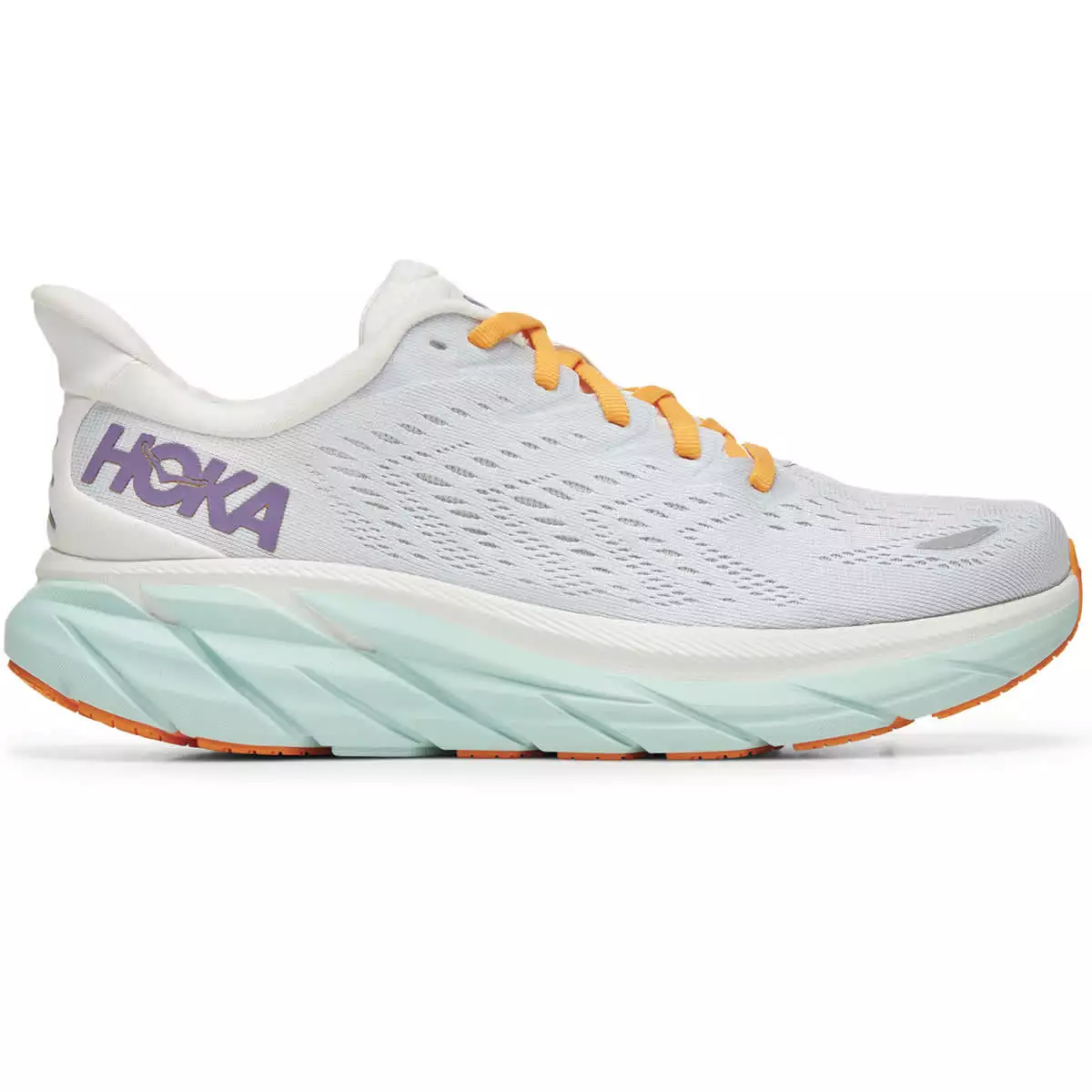 HOKA ONE ONE CLIFTON 8 W WHITE OF BLUE /ORANGE 22 3 HOKA ONE ONE CLIFTON 8 W WHITE OF BLUE /ORANGE 22