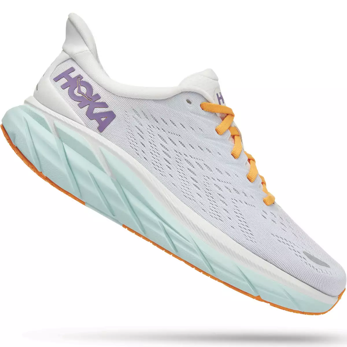 HOKA ONE ONE CLIFTON 8 W WHITE OF BLUE /ORANGE 22 6 HOKA ONE ONE CLIFTON 8 W WHITE OF BLUE /ORANGE 22 - immagine 4