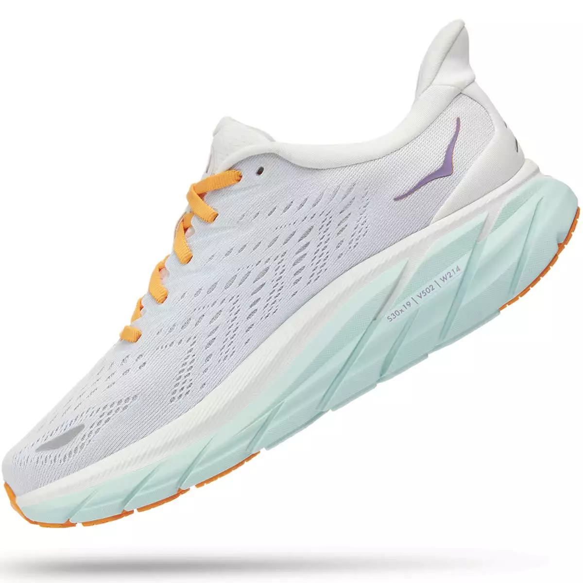 HOKA ONE ONE CLIFTON 8 W WHITE OF BLUE /ORANGE 22 8 HOKA ONE ONE CLIFTON 8 W WHITE OF BLUE /ORANGE 22 - immagine 6