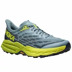 HOKA ONE ONE SPEEDGOAT 5 WIDE STONE BLUE/DARK CITRON 23 -Hoka Negozio 9 123929 speedgoat 5 wide stone blue dark citron 1123159 sbdct 03