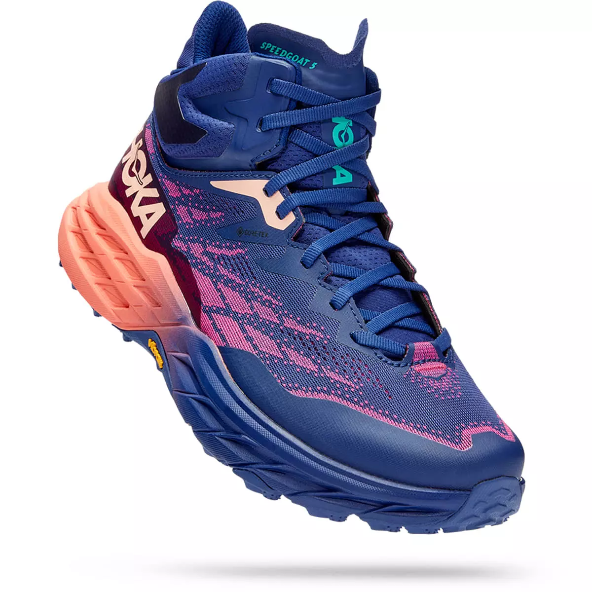 HOKA ONE ONE SPEEDGOAT 5 MID GORE-TEX W BELLWETHER BLUE/CAMELLIA 23 6 HOKA ONE ONE SPEEDGOAT 5 MID GORE-TEX W BELLWETHER BLUE/CAMELLIA 23 - immagine 4